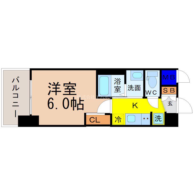 エステムコート名古屋黒川シャルマン(1K/10階)の間取り写真