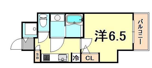 S-RESIDENCE神戸元町(1K/8階)の間取り写真