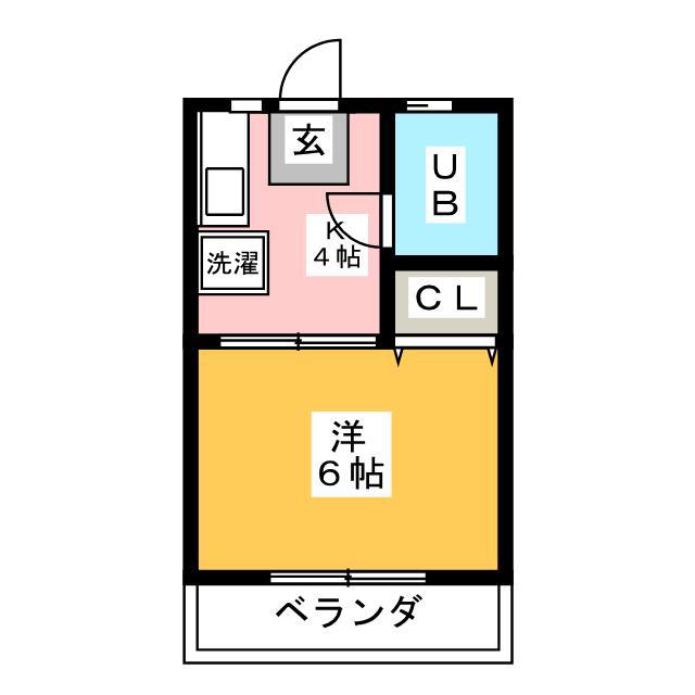 第5光ハイツ(1K/1階)の間取り写真