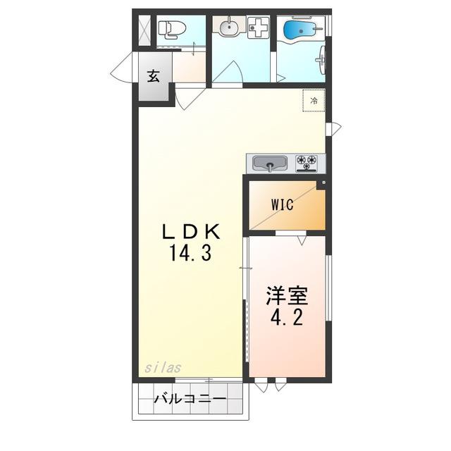 MAISONLUNA(1LDK/3階)の間取り写真