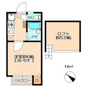 クレアール塩釜(1K/1階)の間取り写真