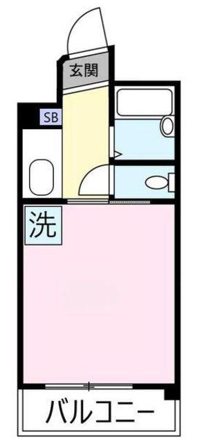 エルウィング立川二番館(1K/2階)の間取り写真
