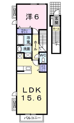 LIVE HOUSE(1LDK/2階)の間取り写真