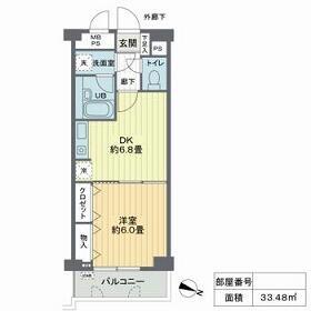 桜木町堂ノ下マンション(1DK/1階)の間取り写真