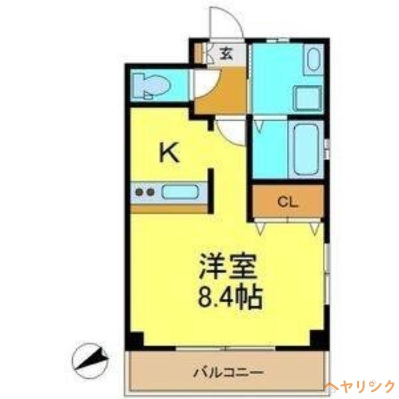 アネックスM&K(1K/3階)の間取り写真