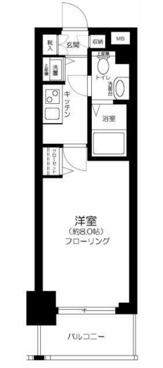 グランド・ガーラ横浜伊勢佐木町(1K/6階)の間取り写真
