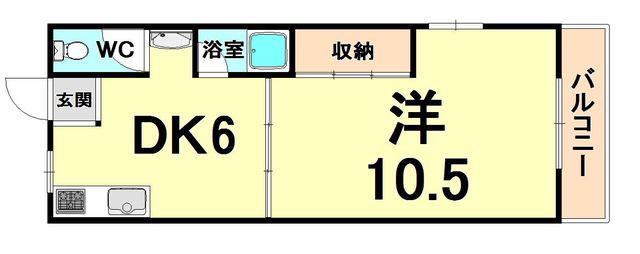 メゾンナカムラ(1DK/3階)の間取り写真