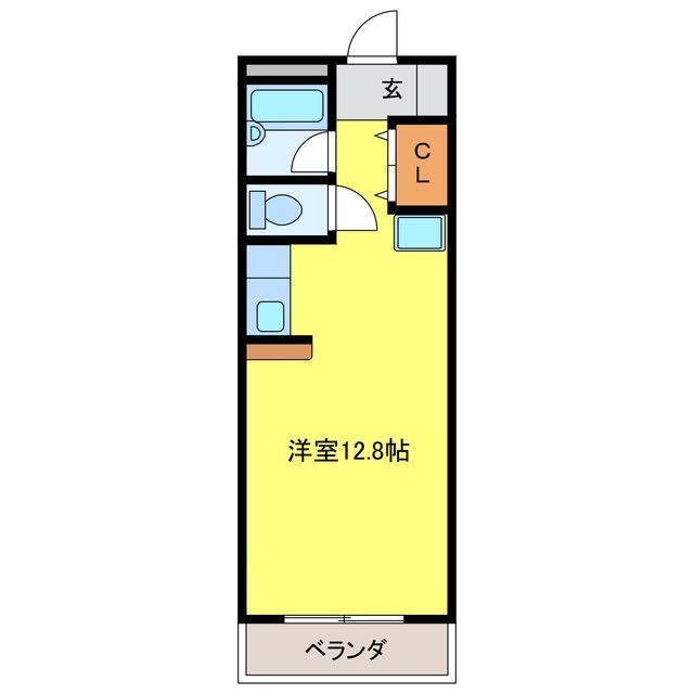 ハイツエリオン(ワンルーム/1階)の間取り写真
