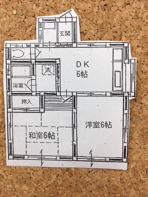 ニューウェッド(2DK/2階)の間取り写真
