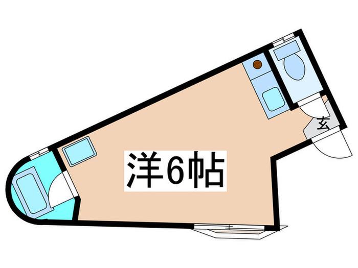 パルハウス(ワンルーム/2階)の間取り写真
