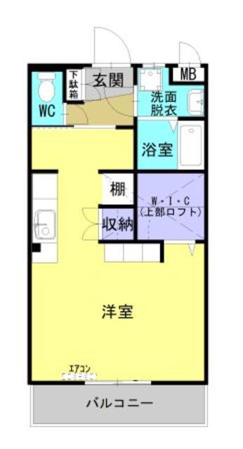 都城天神町YマンションII(1K/3階)の間取り写真