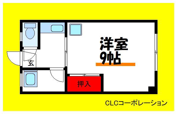 サンライズコーポ(1K/3階)の間取り写真