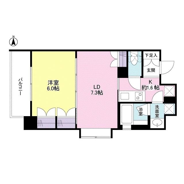 リバーレ池袋(1LDK/11階)の間取り写真
