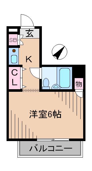 ステージファースト日吉(1K/5階)の間取り写真