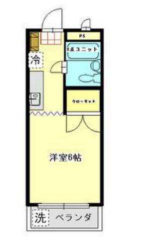 サンパ-クKOMINE(1K/2階)の間取り写真