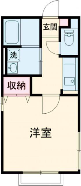 リラ行田(1K/2階)の間取り写真