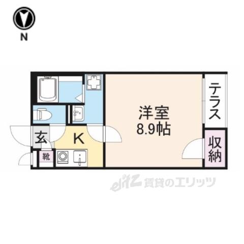 クレイノOOMURA(1K/2階)の間取り写真