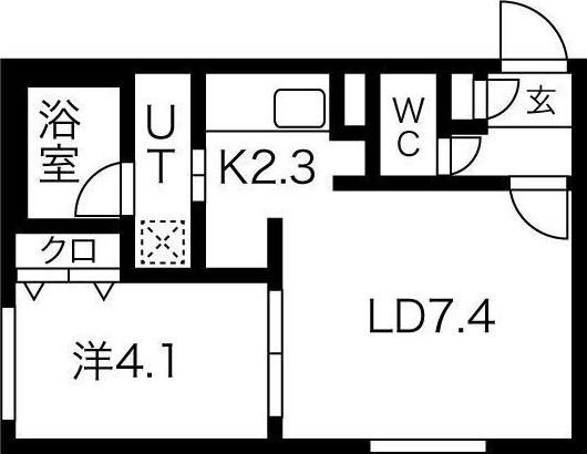 VOLPE S8(1LDK/2階)の間取り写真