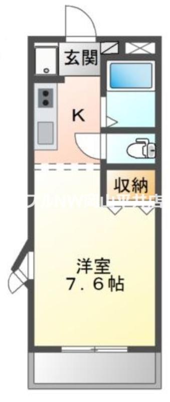 グリーンハイツ吉田(1K/2階)の間取り写真