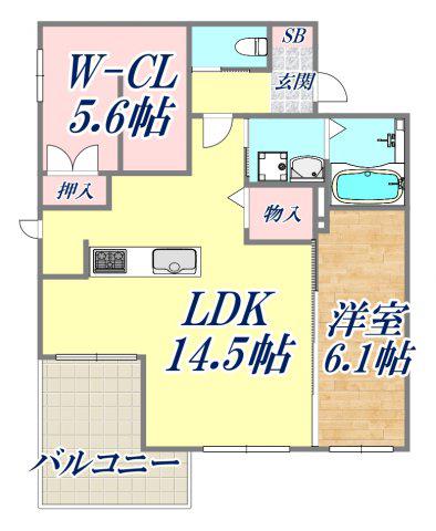 LOOP RESIDENCE(1LDK/3階)の間取り写真