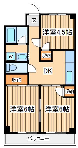 相模原昭和ビル(3DK/3階)の間取り写真