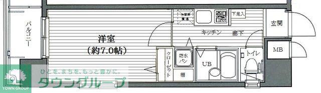 ガラ・シティ茗荷谷(1K/9階)の間取り写真