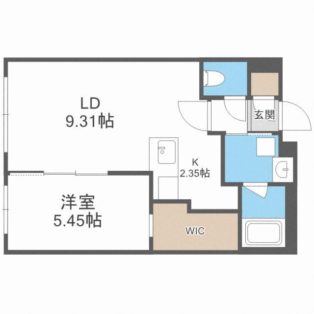 DAIYA SFIDA SAPPORO CITY ダイヤスフィーダ(1LDK/3階)の間取り写真