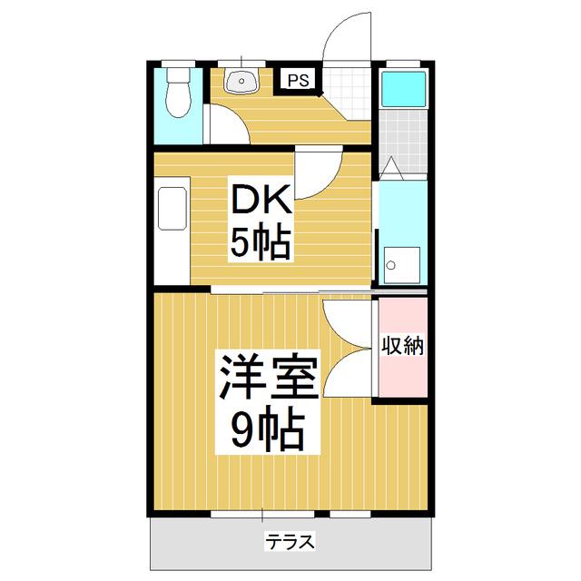 コーポ・ララミー(1DK/1階)の間取り写真