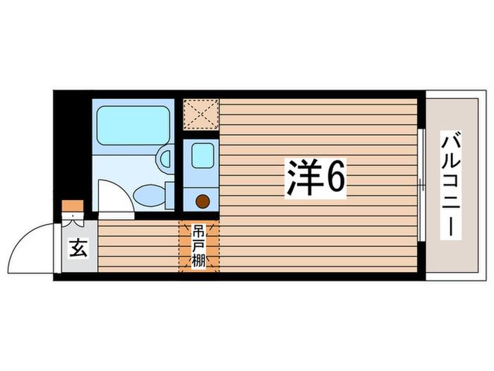 サンライク綱島(ワンルーム/2階)の間取り写真