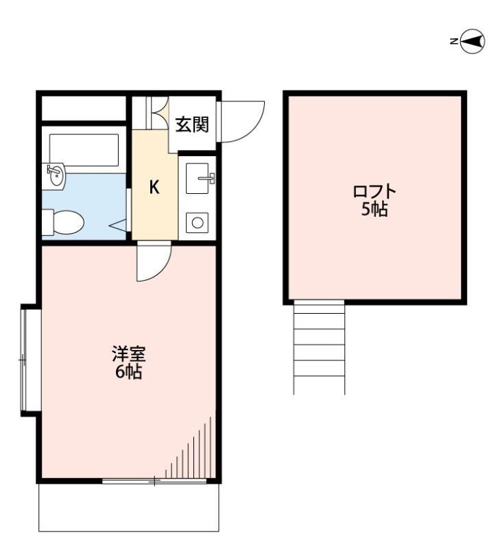ジュネパレス松戸第4(1K/2階)の間取り写真