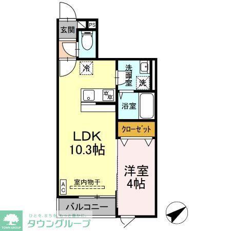 LA PECHE(1LDK/1階)の間取り写真
