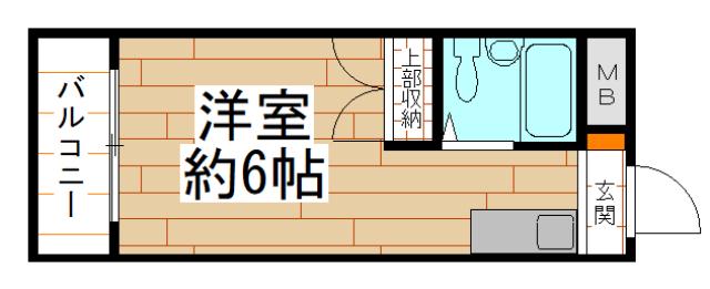 グリーンヴィレッジ(ワンルーム/2階)の間取り写真