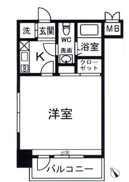 エステートモア高宮通(1K/5階)の間取り写真