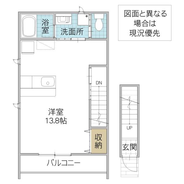 茨城町小堤アパート(ワンルーム/2階)の間取り写真