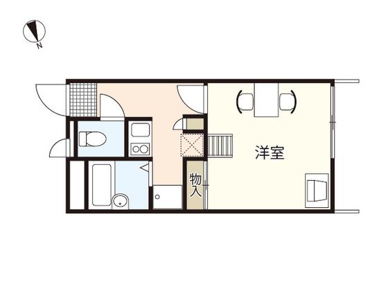 レオパレスCHAMBRE N(1K/2階)の間取り写真