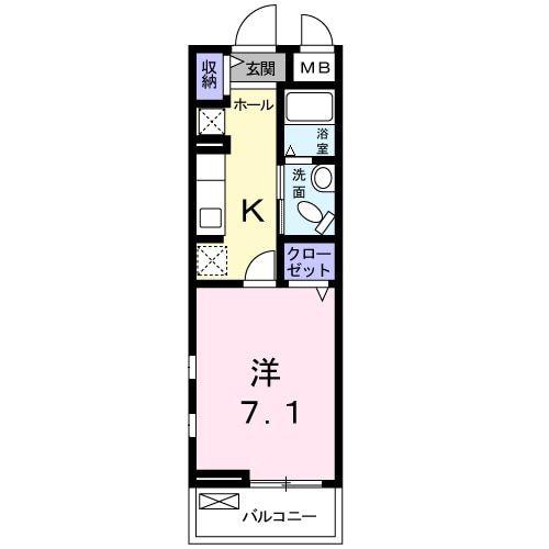 レガーロ R&M(1K/3階)の間取り写真