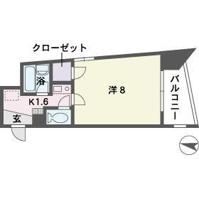 ソレアード赤坂(1K/7階)の間取り写真