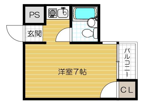 サンクトゥス(ワンルーム/3階)の間取り写真