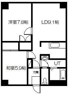 プラネックスヴィラA(2LDK/2階)の間取り写真