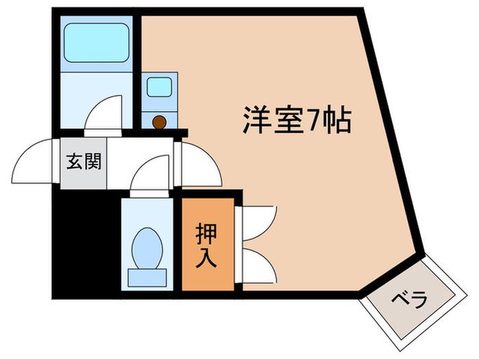グレース マキ(ワンルーム/2階)の間取り写真