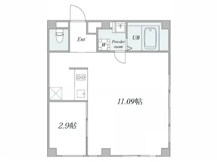 GRAFFITI西新井(1LDK/3階)の間取り写真