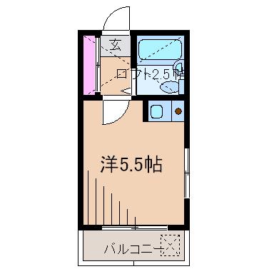 恭和コーポ菊名(ワンルーム/2階)の間取り写真