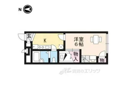 レオパレス常盤(1K/2階)の間取り写真