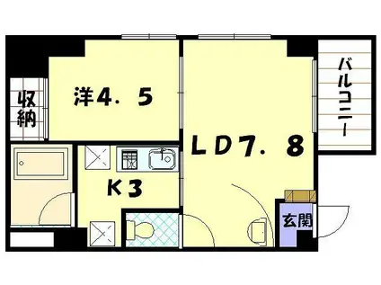 AXIS21(1LDK/2階)の間取り写真