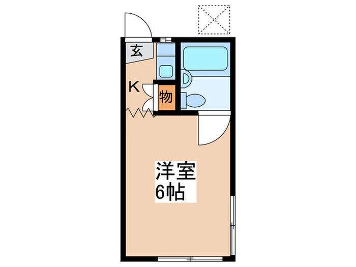 中山コーポ(1K/2階)の間取り写真