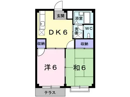 チェリーコーポ(2DK/1階)の間取り写真