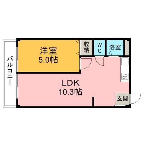 アールイーステージ刈谷(1LDK/1階)の間取り写真