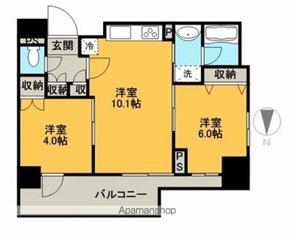 パークアクシス仲御徒町(2LDK/6階)の間取り写真