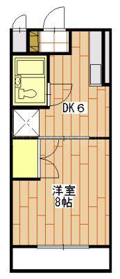 ハイツ菅沼(1DK/1階)の間取り写真