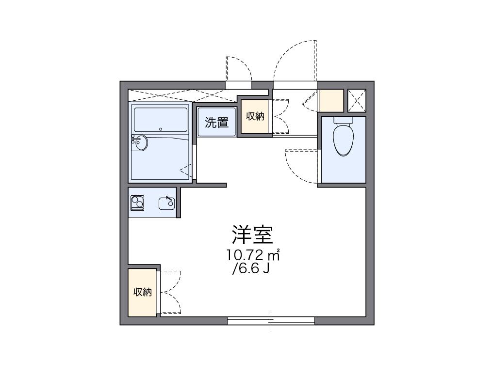 レオパレスCREST(1K/2階)の間取り写真